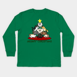 Meowy Christmas 2 Kids Long Sleeve T-Shirt